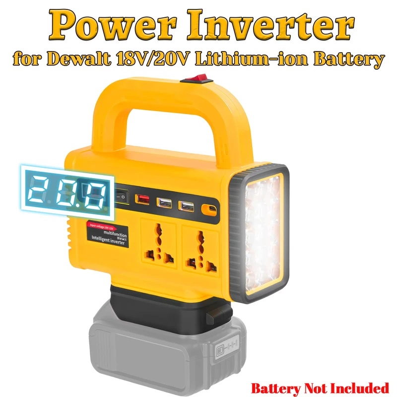 Outdoor Power Adapter Usb C - Inverter Daya 150W, Konverter Portabel DC18V