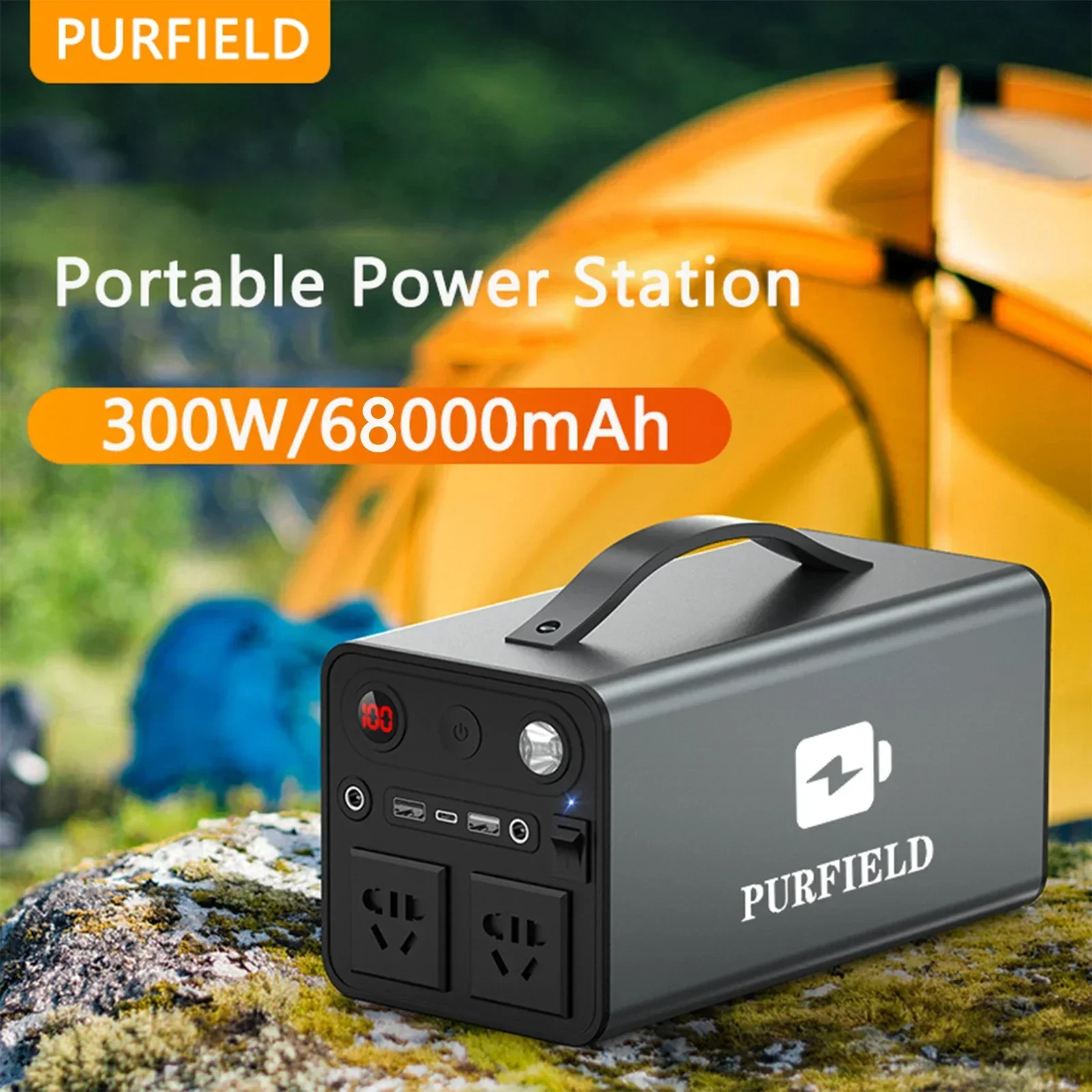 Ac Outdoor Power - PURFIELD Power portabel 68000mAh 300W, baterai