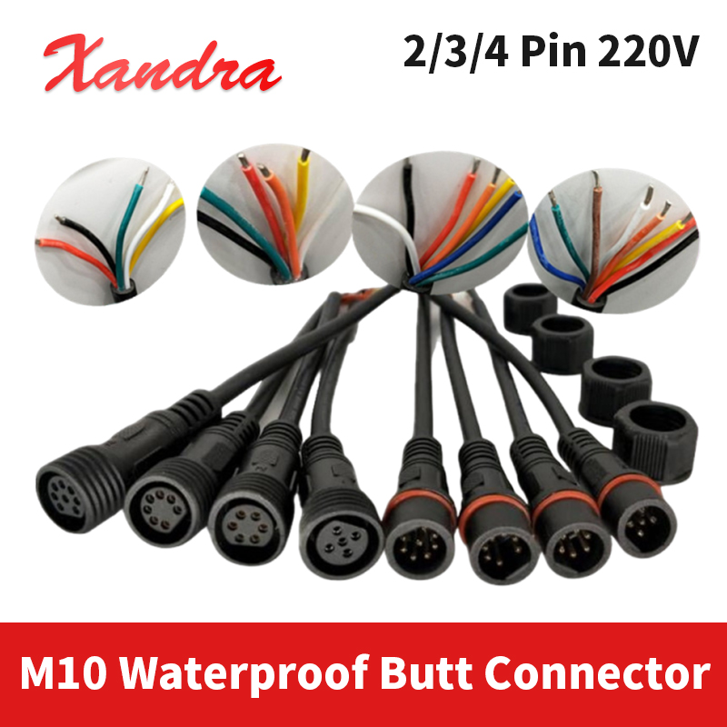 Outdoor Power Strip Weatherproof - Konektor Tahan Air M10 2 Pin,