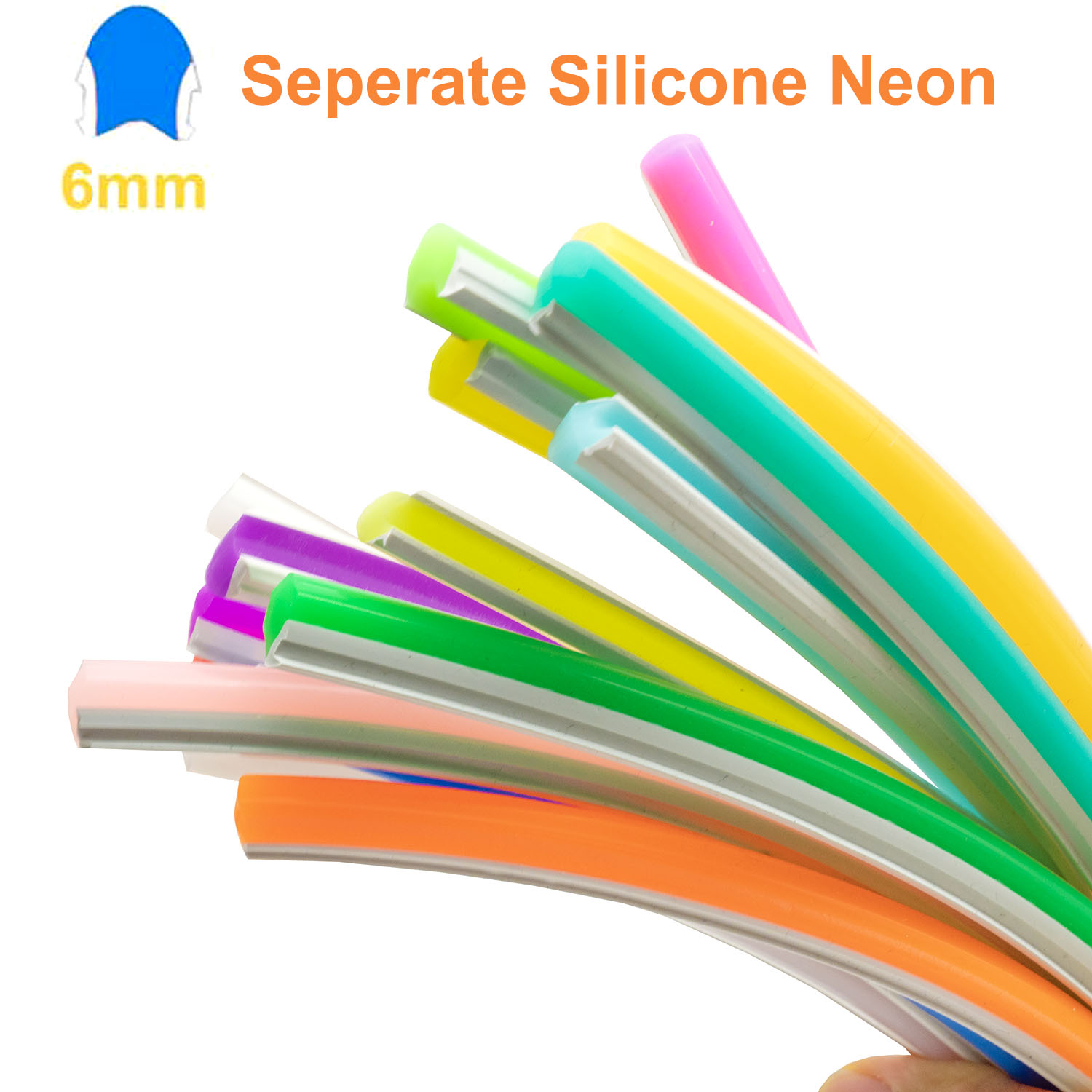 Outdoor Power Strip Weatherproof - 6mm Strip Led Neon silikon terpisah