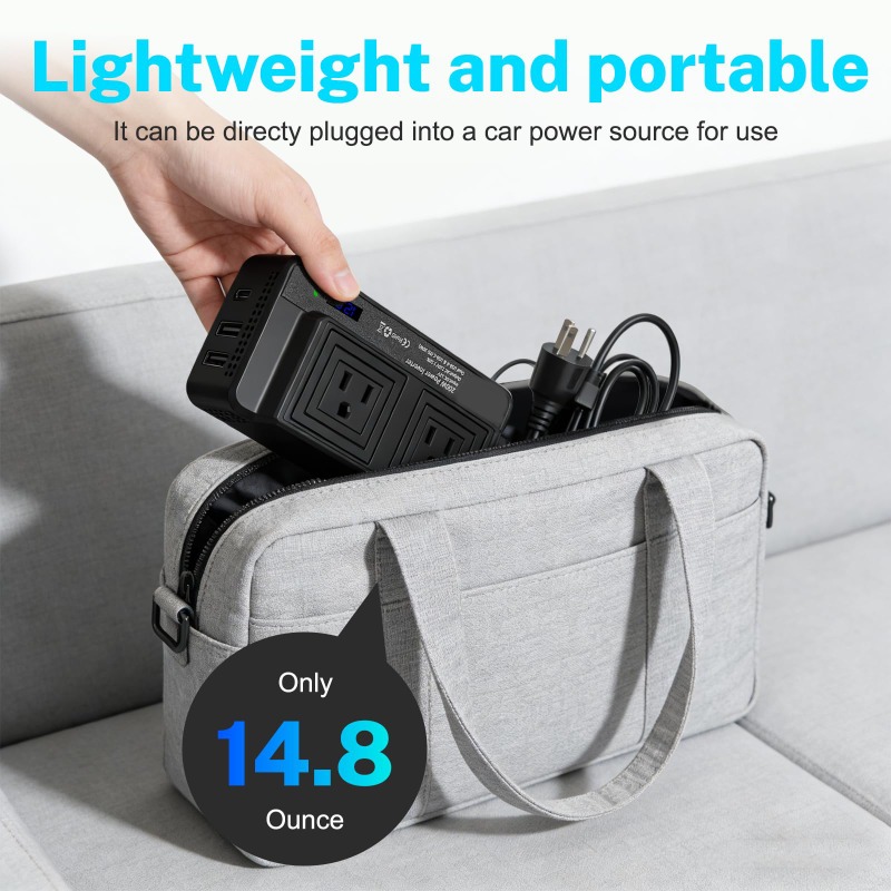Inverter Mobil 200W, Konverter - Outdoor Power Adapter Usb C ulasan dan harga